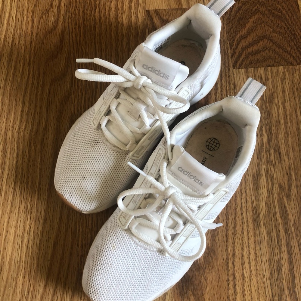 Adidas Kids White Mesh Sneakers